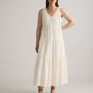Organic Cotton Gauze Tiered Maxi Dress